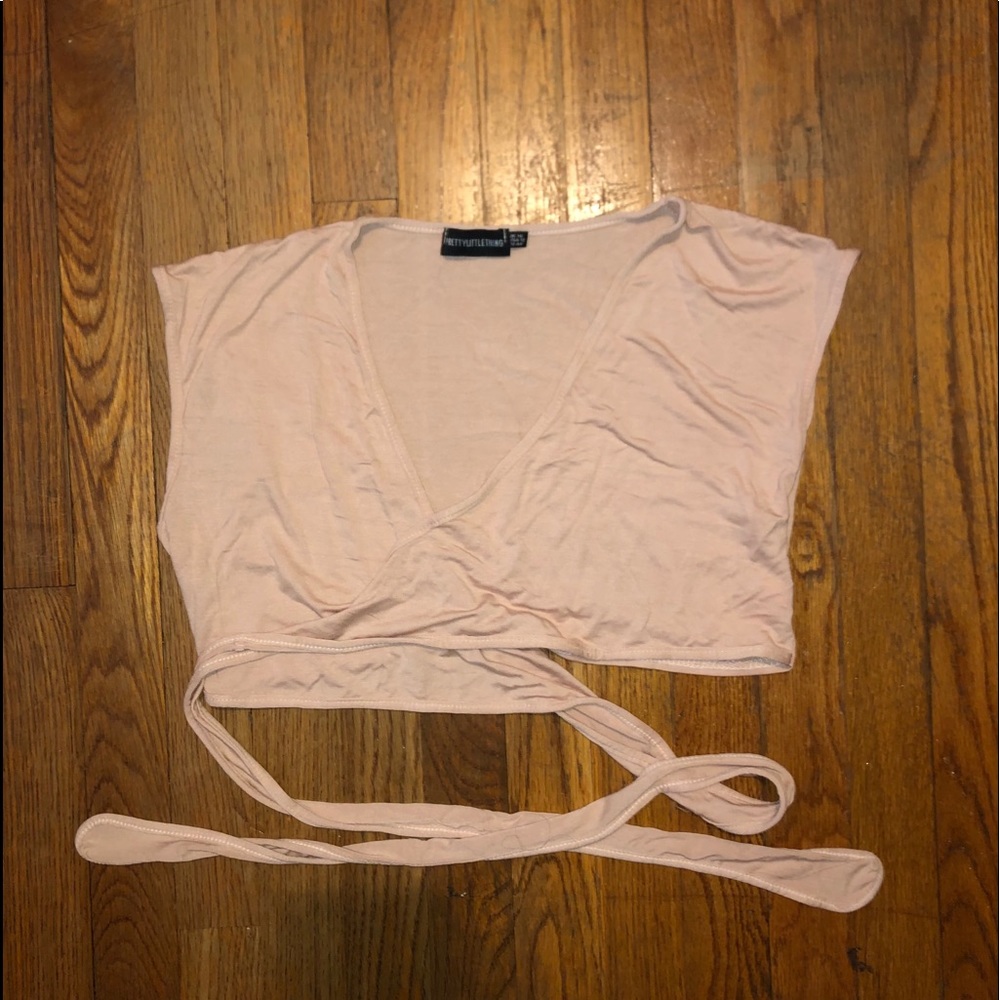 PLT Cropped Wrap Top